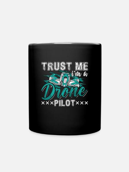 Drone Racing Croyez-moi, je suis un pilote de drone Quadcopter - Mug uni - noir
