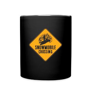 Snowmobile Racing Snowmobile Crossing Motorsport - Tasse einfarbig - Schwarz - Vorne