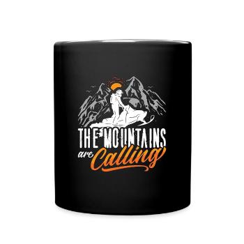 Snowmobile Racing The Mountains Are Motorsport - Full Colour Mug - black - Front