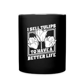 Tulpen Tulpen - Tasse einfarbig - Schwarz - Vorne