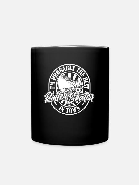 Rollschuhe Rollschuhlaufen Am Besten - Tasse einfarbig - Schwarz