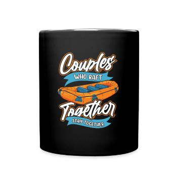 Rafting Couple - Full Colour Mug - black - Front