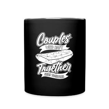 Rafting couple - Full Colour Mug - black - Front