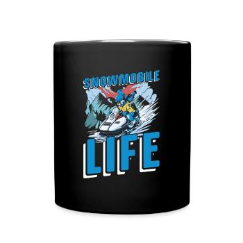 Motoneige Vie Sport automobile Sports d’hiver en montagne - Mug uni - noir - Devant
