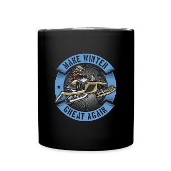 Les courses de motoneige rendent l’hiver encore plus grand montagne - Mug uni - noir - Devant