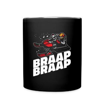 Snowmobile Racing Braap Braap Winter Sports Snow - Tasse einfarbig - Schwarz - Vorne