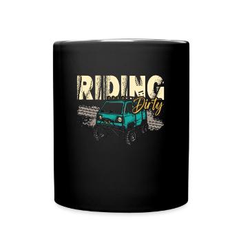 Off-Road Racing Riding Dirty Road Trip Motocross - Full Colour Mug - black - Front