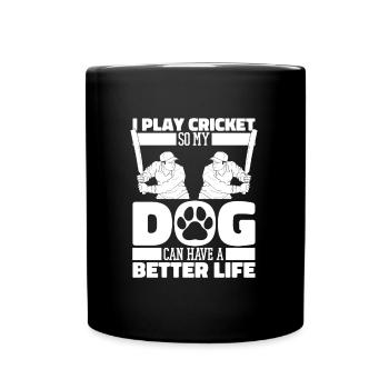 Cricket Dog - Full Colour Mug - black - Front
