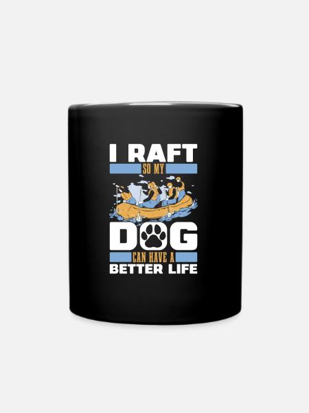 Rafting - Tasse einfarbig - Schwarz