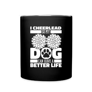 Cheerleader Cheerleading - Full Colour Mug - black - Front