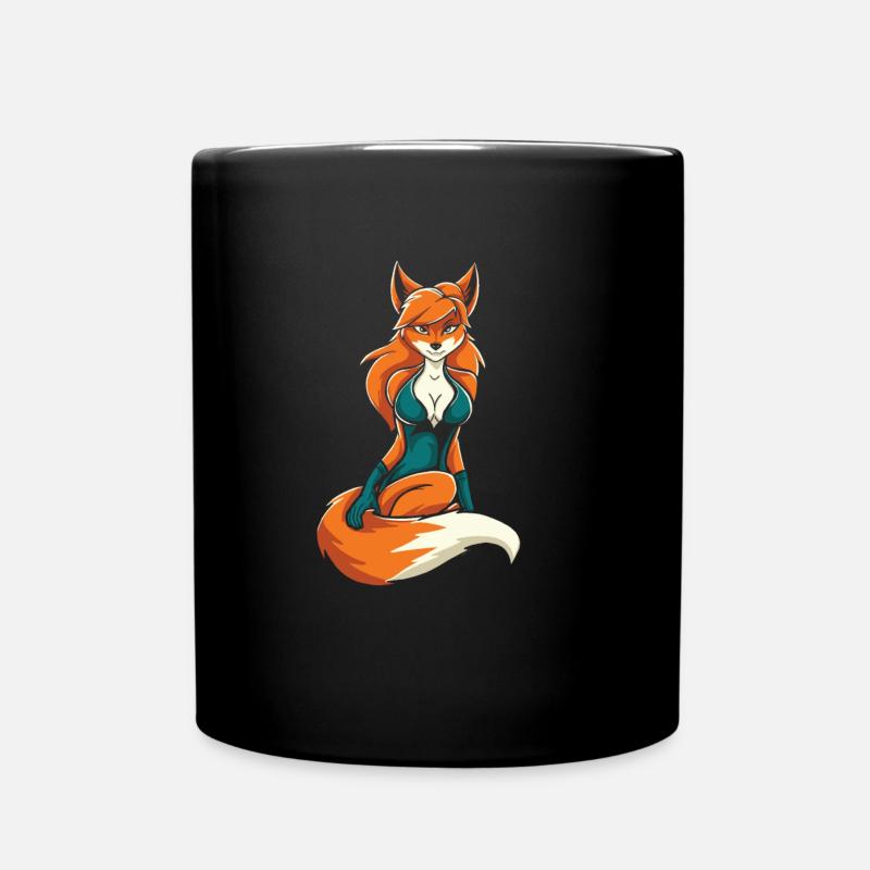 Furry Fandom Fursuits Cool - Full Colour Mug - black