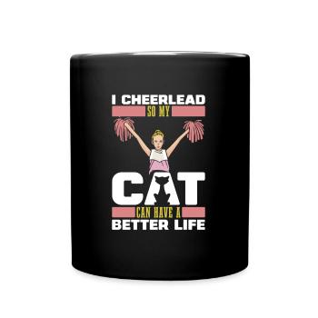 Cheerleader Cheerleading - Full Colour Mug - black - Front