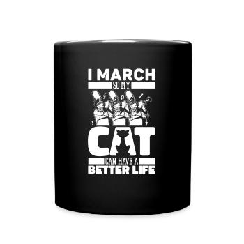 Procession de supporters Spielmannszug Cat - Mug uni - noir - Devant