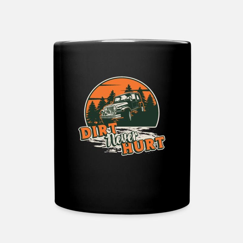 La terre battue de course hors route n’a jamais fait de mal Motocross Road Trip - Mug uni - noir