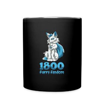Furry Fandom Fursuits Cute - Full Colour Mug - black - Front