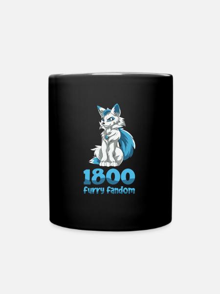Furry Fandom Fursuits Cute - Full Colour Mug - black