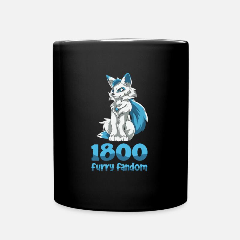 Furry Fandom Fursuits Cute - Full Colour Mug - black