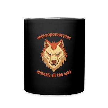 Furry Fandom Fursuits Cool - Full Colour Mug - black - Front