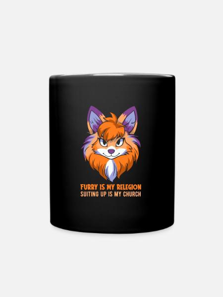 Furry Fandom Fursuits Niedlich - Tasse einfarbig - Schwarz