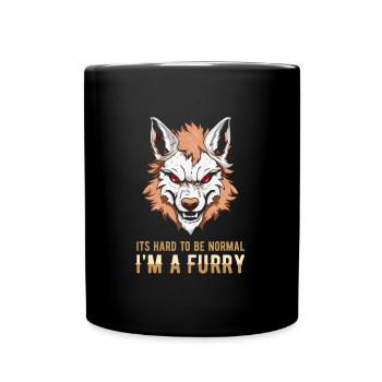 Furry Fandom Fursuits Cool - Mug uni - noir - Devant