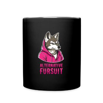 Furry Fandom Fursuits Cool - Full Colour Mug - black - Front