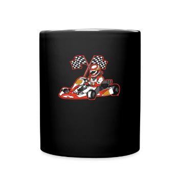 Go Kart Karting Karting Driver Cool - Full Colour Mug - black - Front