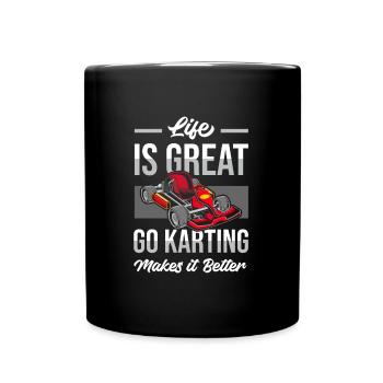 Aller karting karting kart vie de pilote de kart - Mug uni - noir - Devant