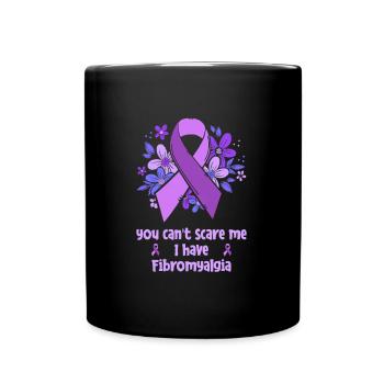 Fibromyalgie Rheuma Blume - Tasse einfarbig - Schwarz - Vorne