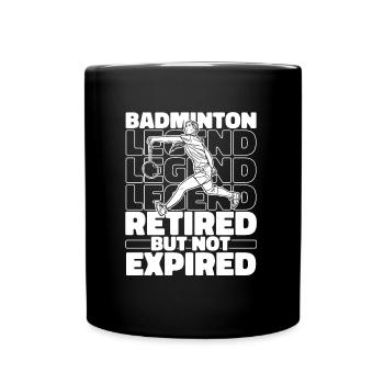 Retired badminton badminton - Full Colour Mug - black - Front