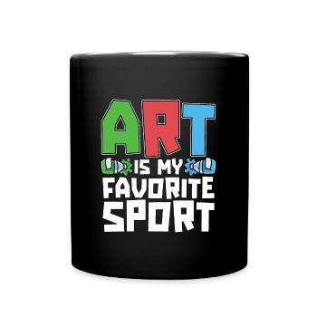 Painter Art Is My Favorite Sport Loves Paint Brush - Full Colour Mug - black - Front