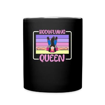 Reine du parachutisme intérieur - Mug uni - noir - Devant