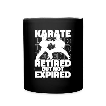 Karaté retraité - Mug uni - noir - Devant