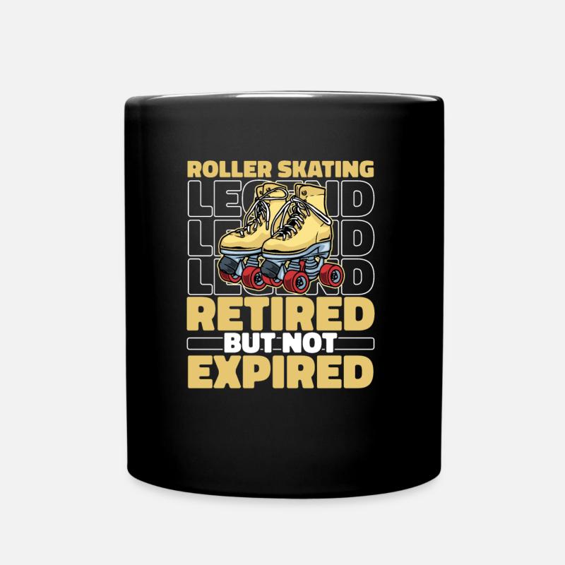 Roller skating Roller skating in retirement - Full Colour Mug - black