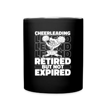 Cheerleader Retired Cheerleading - Full Colour Mug - black - Front