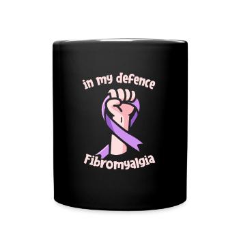 Fibromyalgia Rheumatism Cute - Full Colour Mug - black - Front