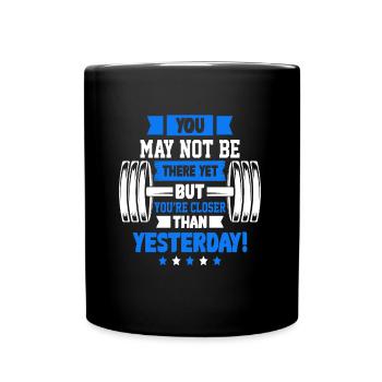 Gym Fitness Training Musculation Bodybuilder Dumbbell - Mug uni - noir - Devant