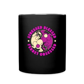 Frettchen Iltis Niedlich - Tasse einfarbig - Schwarz - Vorne