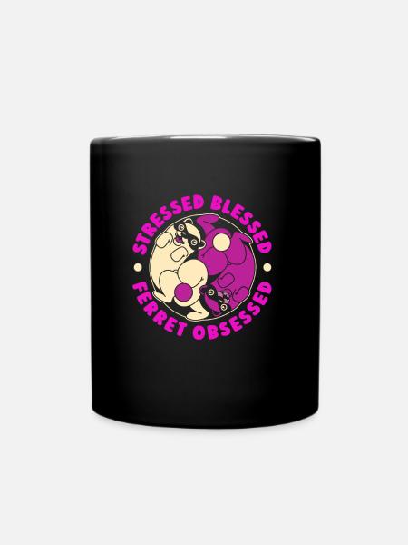 Frettchen Iltis Niedlich - Tasse einfarbig - Schwarz