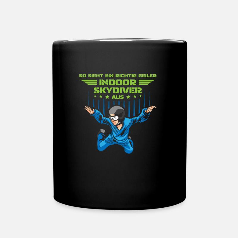 Indoor Skydiving Cool Indoor Fallschirmspringen - Tasse einfarbig - Schwarz