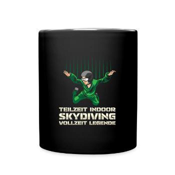 Légende du parachutisme intérieur - Mug uni - noir - Devant