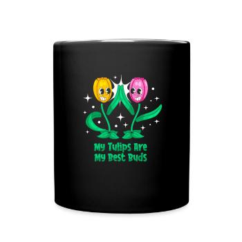 Tulips Cute - Full Colour Mug - black - Front