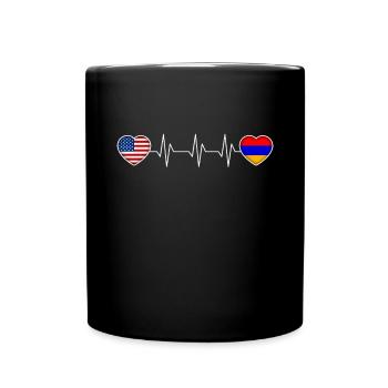 Armenien - Tasse einfarbig - Schwarz - Vorne