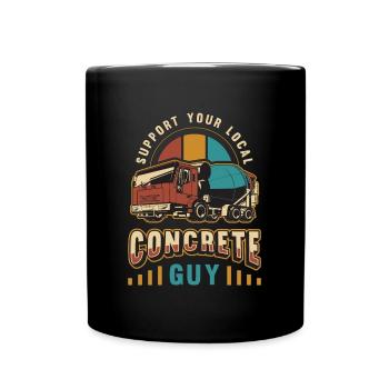 Finition de béton Soutenez votre maçon rétro local - Mug uni - noir - Devant