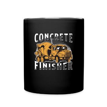 Finition de béton Ouvrier de la construction Cimentier Maçon - Mug uni - noir - Devant