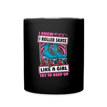 Roller skating Roller skating - Full Colour Mug - black - Front