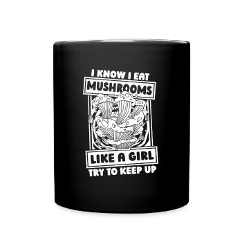 Mushroom pickers Mushrooms - Full Colour Mug - black - Front