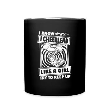Cheerleader Cheerleading - Full Colour Mug - black - Front