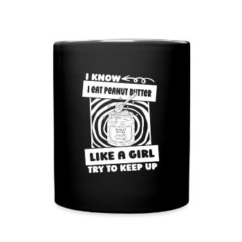 Pâte d’arachide - Mug uni - noir - Devant