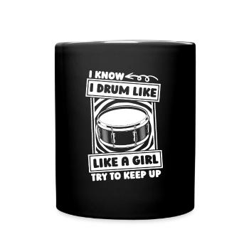 Batterie Batteur Batteur Fille - Mug uni - noir - Devant