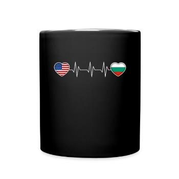 Bulgarien - Tasse einfarbig - Schwarz - Vorne